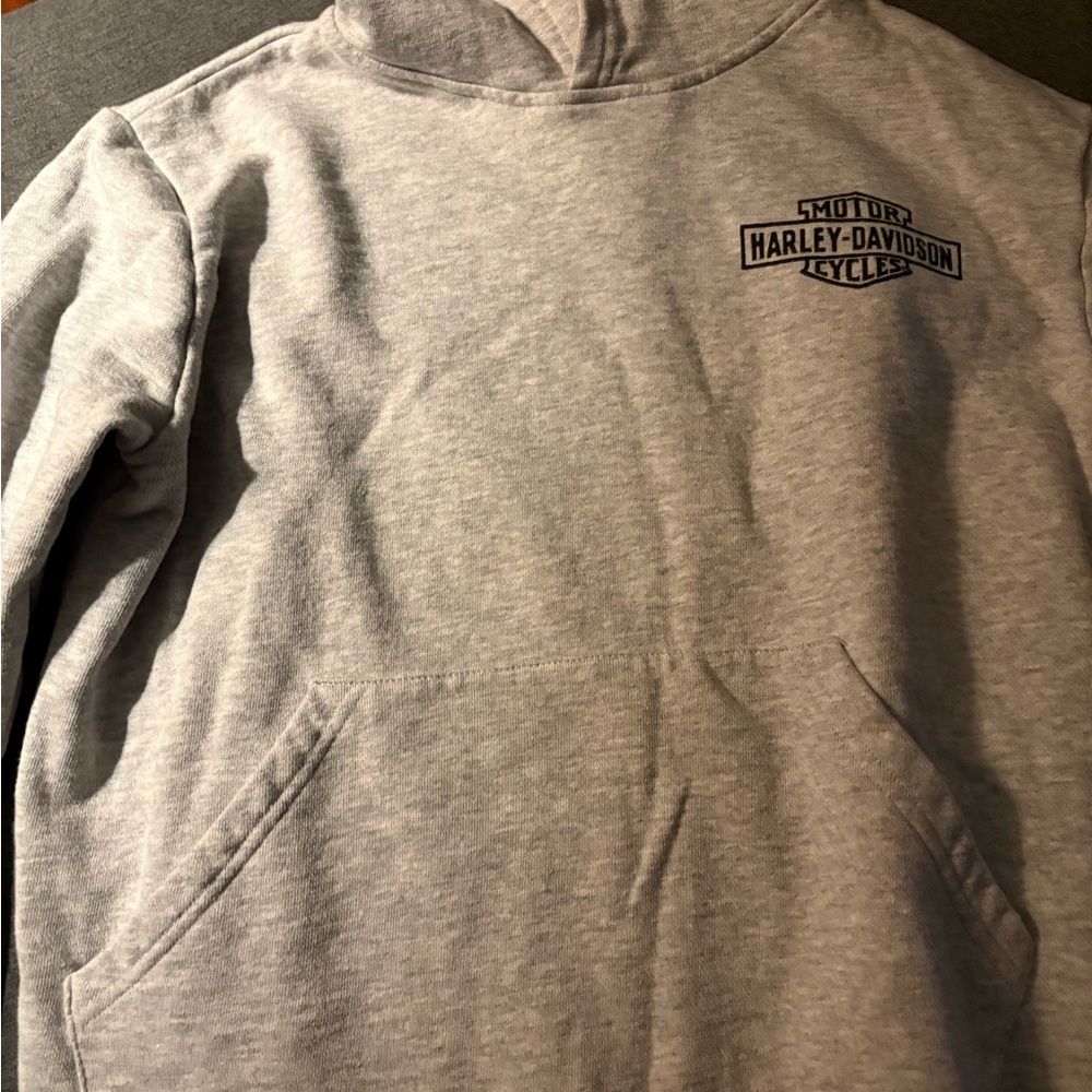 Harley-Davidson Kids Light Gray Crewneck Sweatshirt with Black Logo
